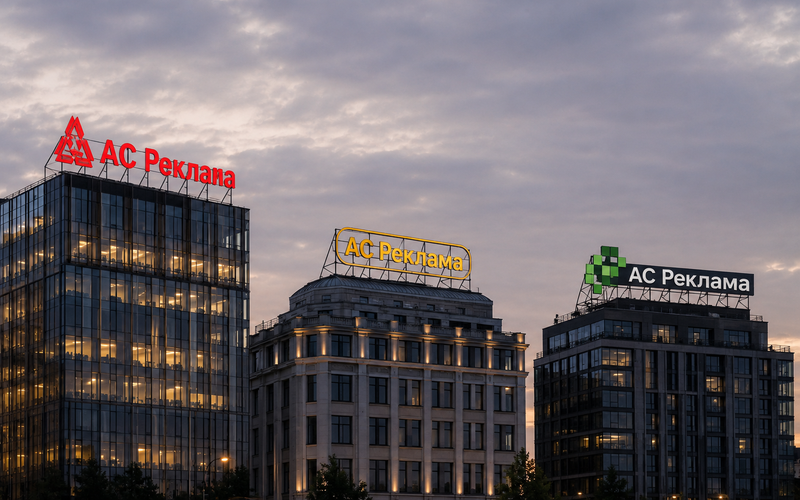 варианты крышных рекламных вывесок