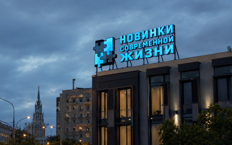 вывеска на крыше нашей редакции